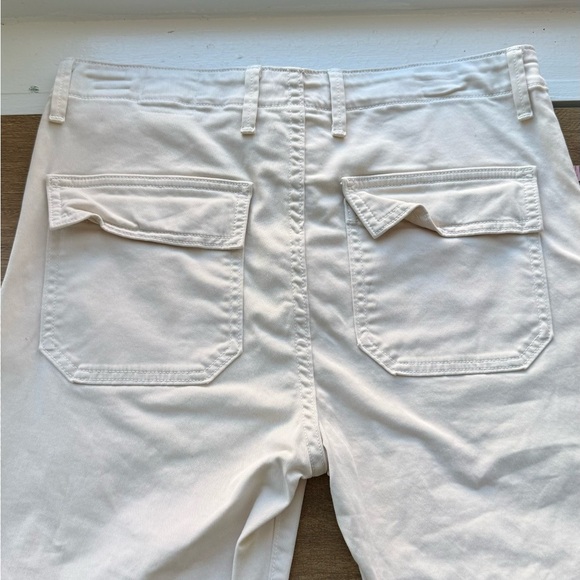 Vince Women’s High Waisted Ivory Cotton blend Pants 7/8  size 31 - Picture 5 of 10